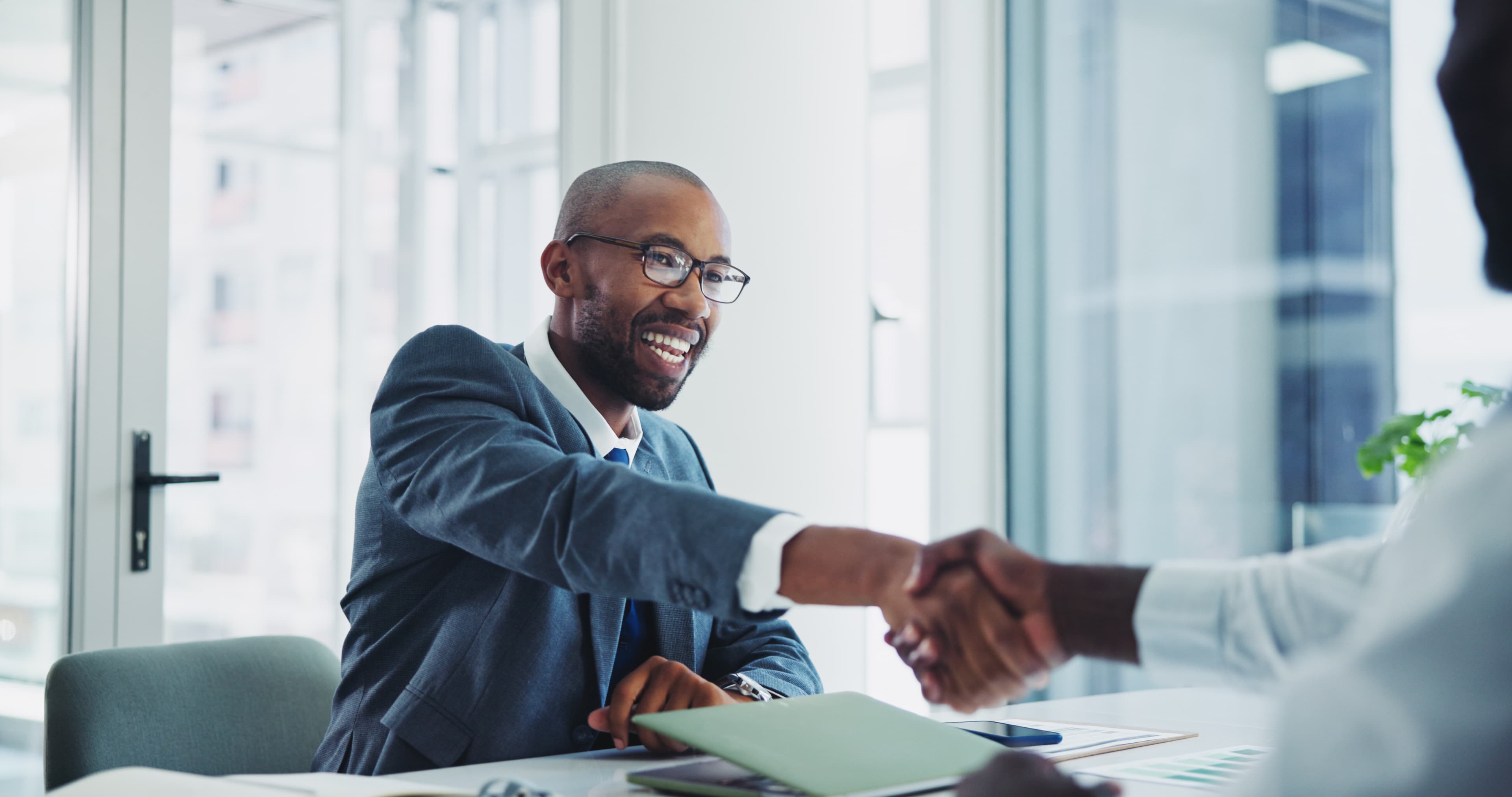 Business professional handshake
